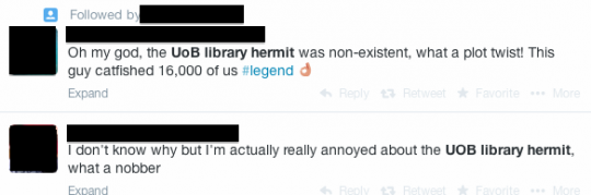Hundreds of students took to the Twittersphere when the news broke