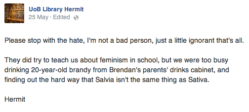 Even the Hermit caved to the feminists
