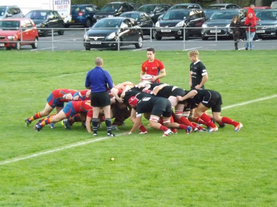 Hartpury asserted their strength at scrum time