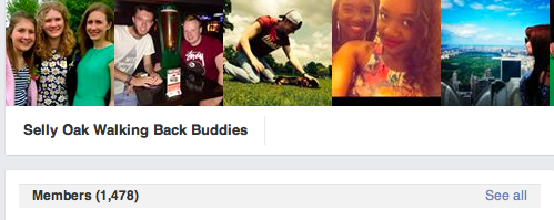There are FB groups for students to use when walking home