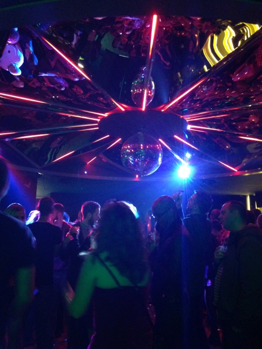 Okay, so no tardis but there is an enormous disco ball in the upstairs room