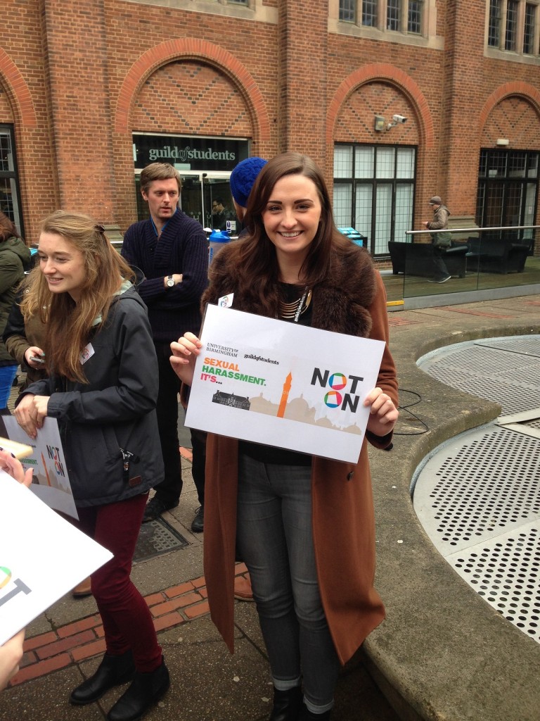 Poppy Wilkinson, a member of the 'It's Not On' Campaign.