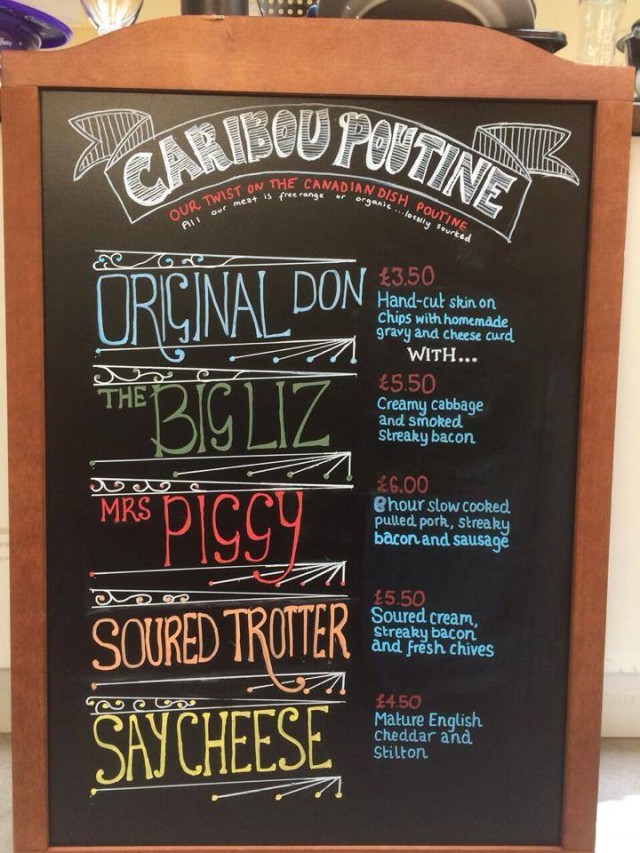 Caribou Poutine offer different variations on the original Poutine