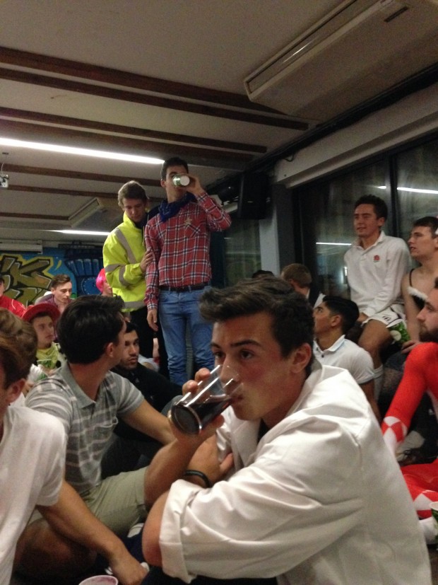 The nerves of addressing a crowd clearly got to some, who instead relied on Dutch courage