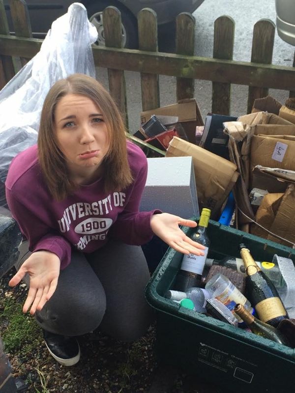 I don't have a new bin. So this is all my rubbish.