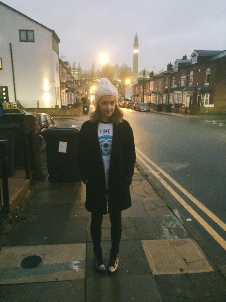 black coat and beanie will keep those winter blues away
