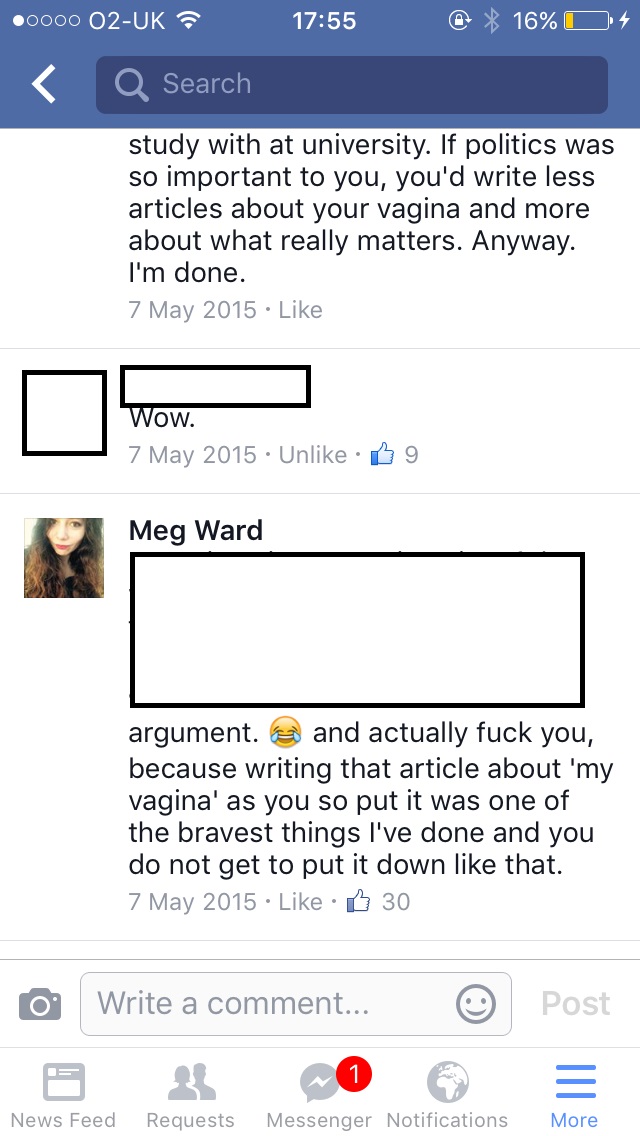 I dragged the bitch though