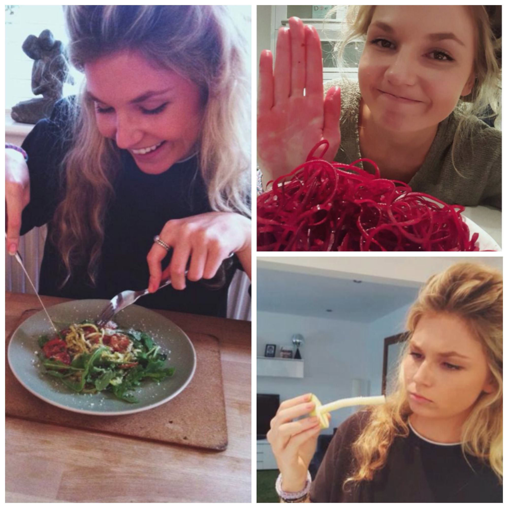 The joy in this photo could fool anyone into believing that vegetables can actually be 'fun'.