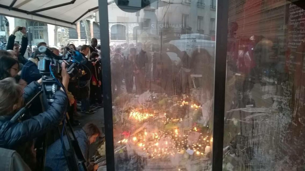 The scene of one of the attacks in Paris