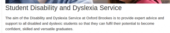 What Brookes promises to its students