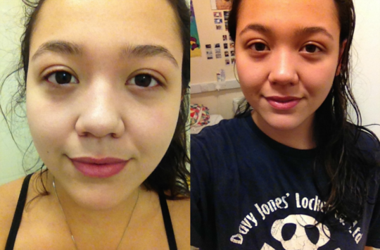 Literally the most unattractive selfies of all time. Also massively different lighting but you get the jist.