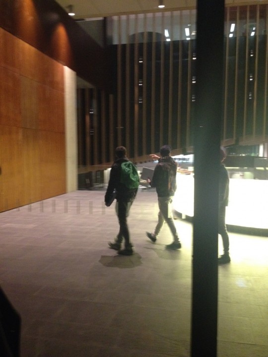 Stragglers leaving JHBB 10 minutes after the siren started