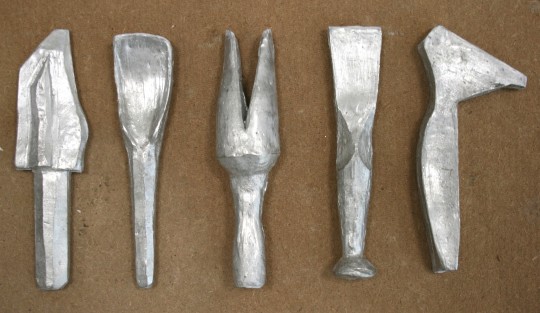 The five pewter tools