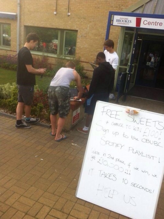 Sweets for a follow: the team hit upon a succesful campaigning strategy