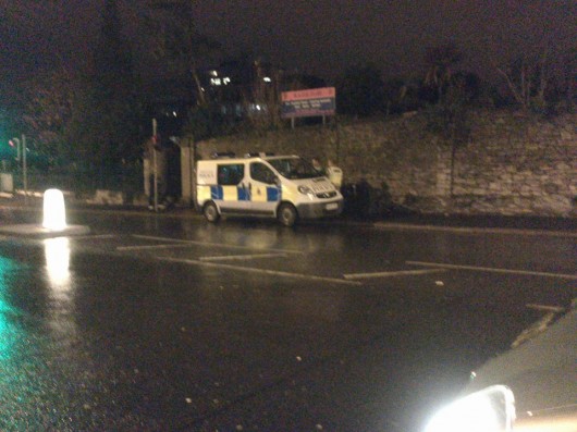 a large van arrived to take the more aggressive people away