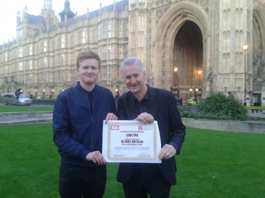 Before he read the certificate Lembo was pretty chuffed with it.