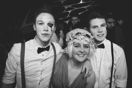 These monochrome mimes demonstrated a suaver alternative to the clown look.
