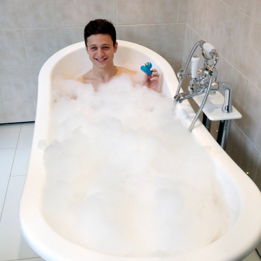 To get the job, Sam had to have taken over 3,000 baths in his lifetime