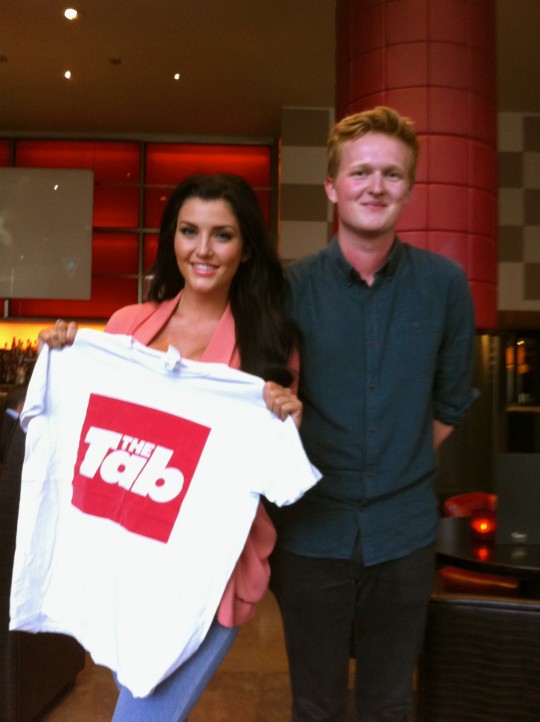 Your reporter managing to look as awkward as possible standing next to Lucy Harrold.
