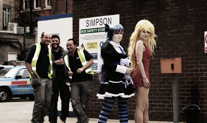 Panty and Stocking with Garterbelt and construction workers