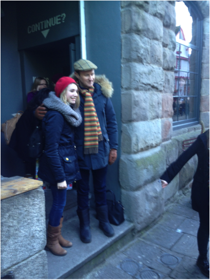 Mark had no problem posing with fans