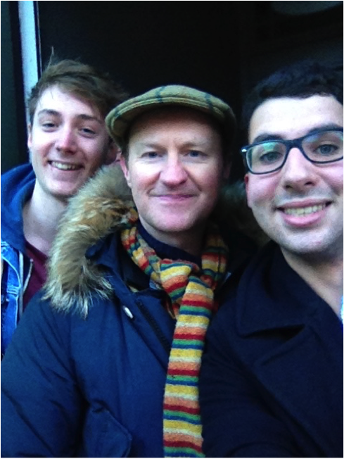 Your writer (left) with Mark Gatiss