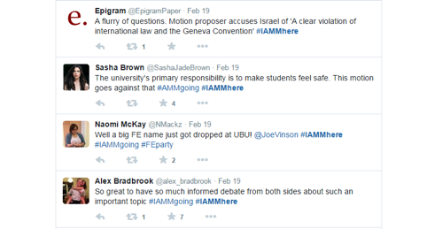 The debate also unfolded on twitter