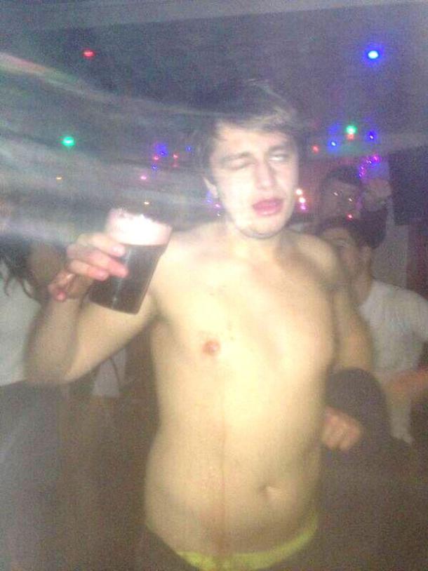 Maybe he's just had one too many? I'll let it slide