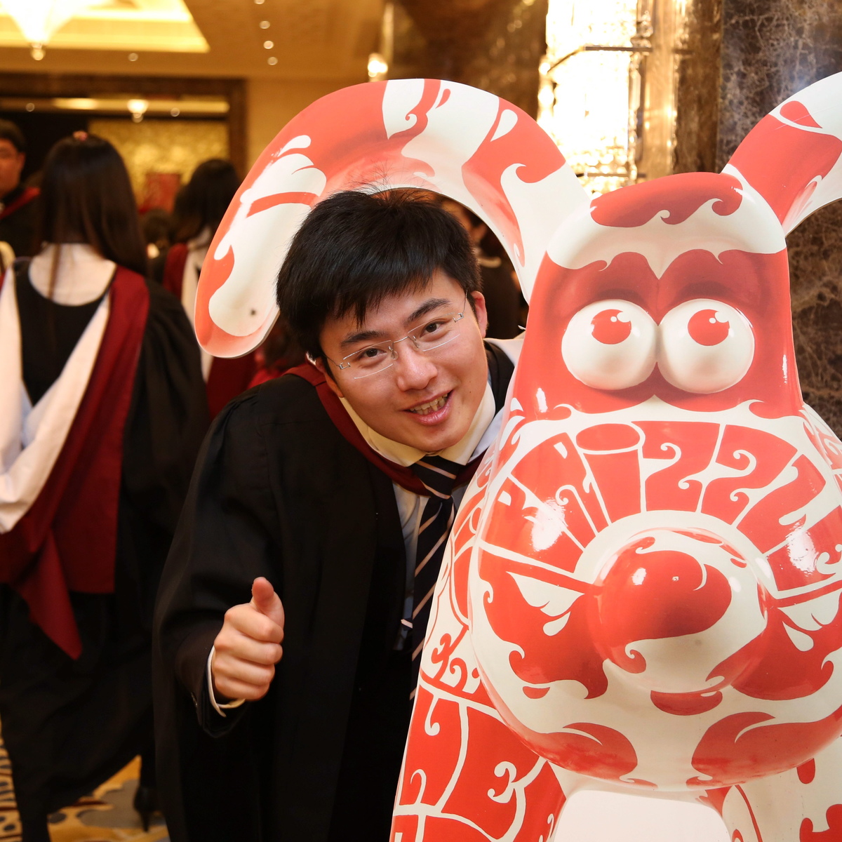 An ecstatic grad with Shaun