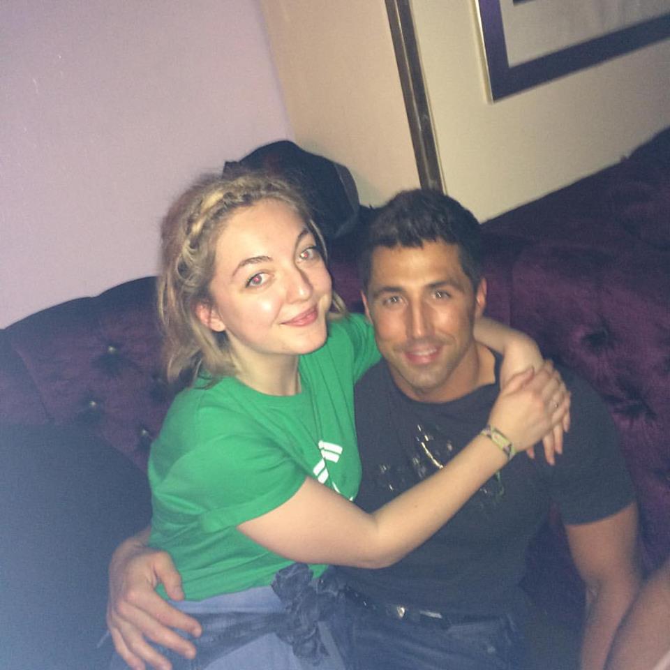 Second year student Frankie with rugby legend Gavin Henson.