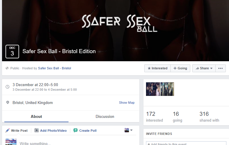 The Bristol ball event page