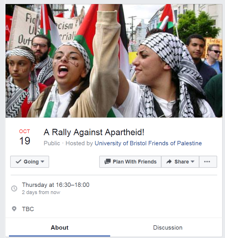 The protest against the invitation is being organised on Facebook