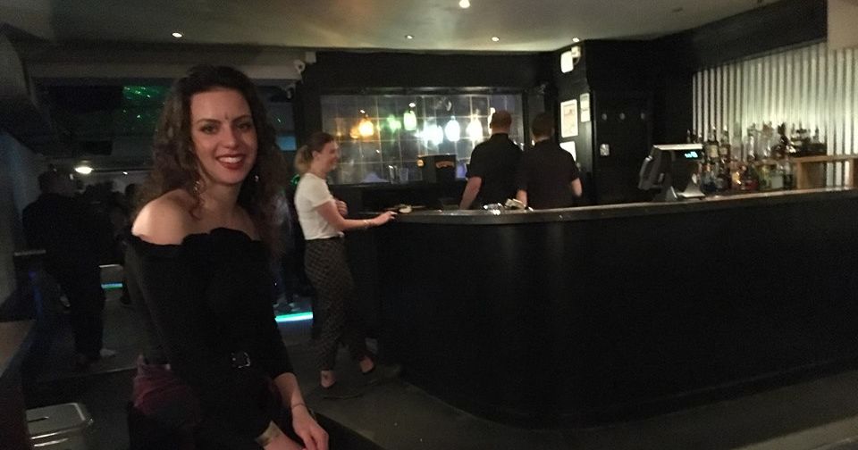 Image may contain: Pub, Bar Counter, Person, People, Human