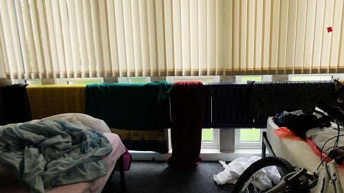 Slumming it in Hillhead's own shanty town.