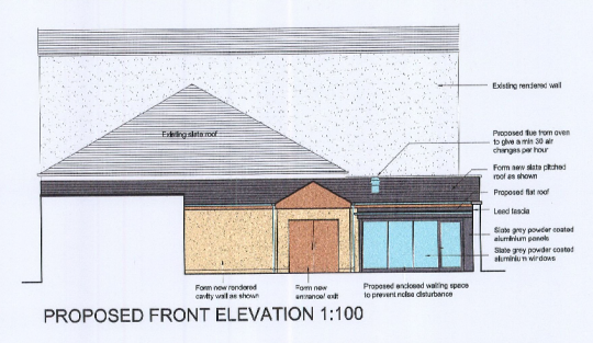 DUSK PIZZA proposed elevation TAB