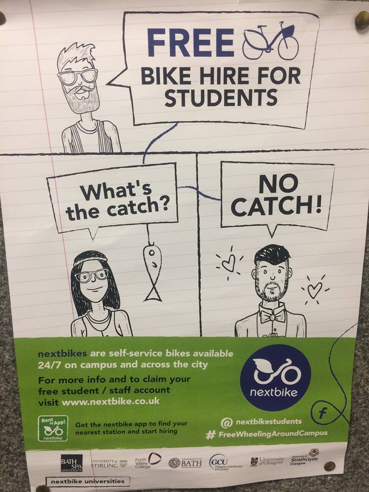 The Nextbike scheme represents a step in the right direction, but more needs to be done to encourage student and staff use of it