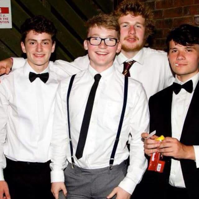 Harry (centre) in happier times