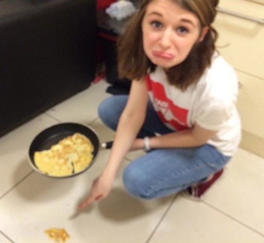 poor pancake, it just wanted to be eaten...