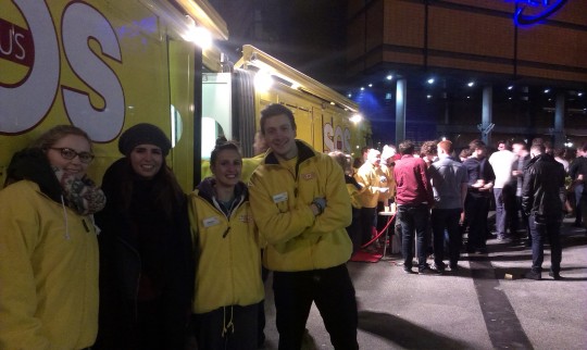 Some of the team at the Odyssey arena