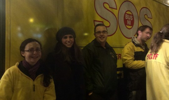 Some of the volunteers at Shaftesbury Square including Paramedic Matthew (furthest right)