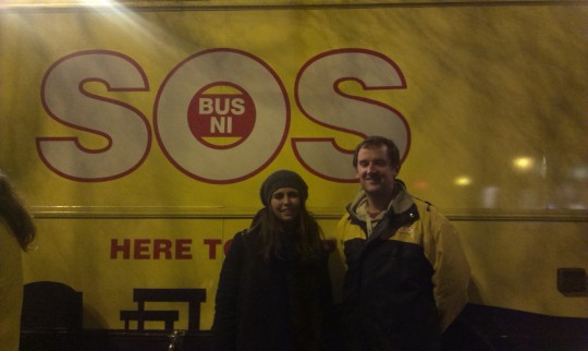 SOS Bus NI at Shaftesbury Square