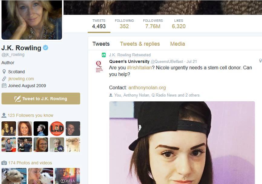 J.K. Rowling's retweet