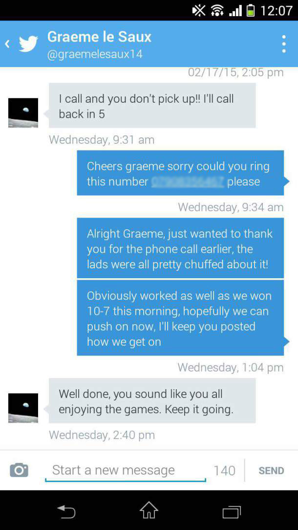 A true man of class, which can't be said of a lot of people who have played for Chelsea FC.
