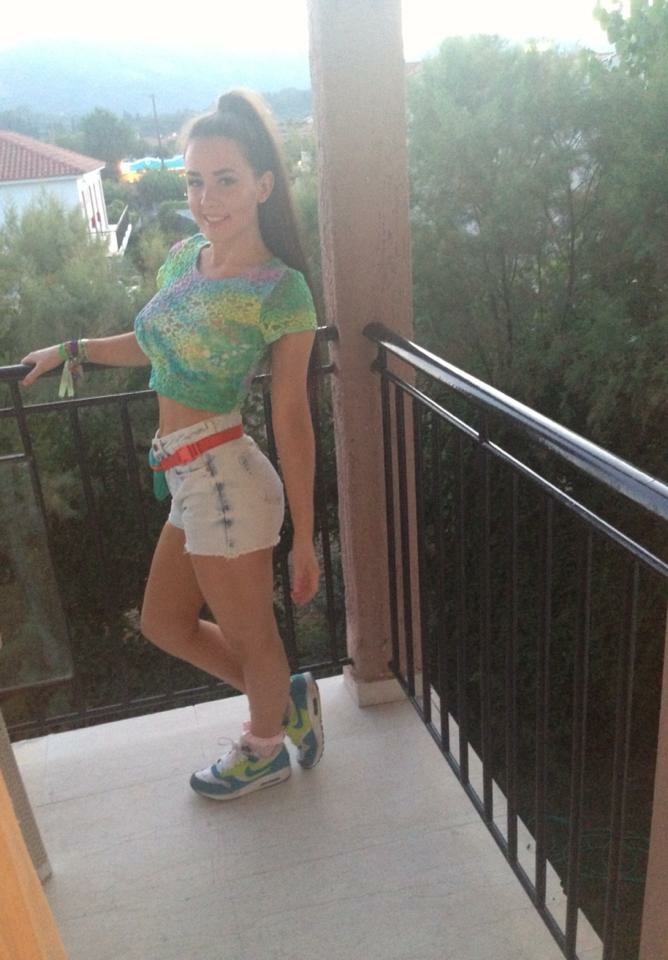Denim shorts? Crop top? Air max and bum bag combo? It can only mean one thing