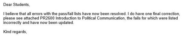 The second email