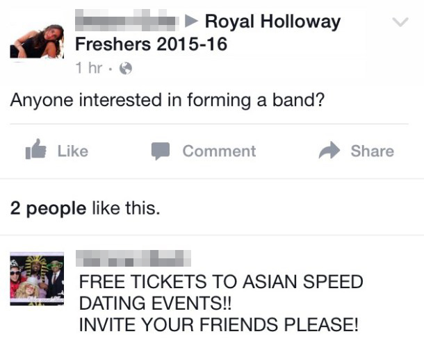 Don't worry, if all goes wrong and no one wants to be in your band, I'm sure Asian speed dating will be banging