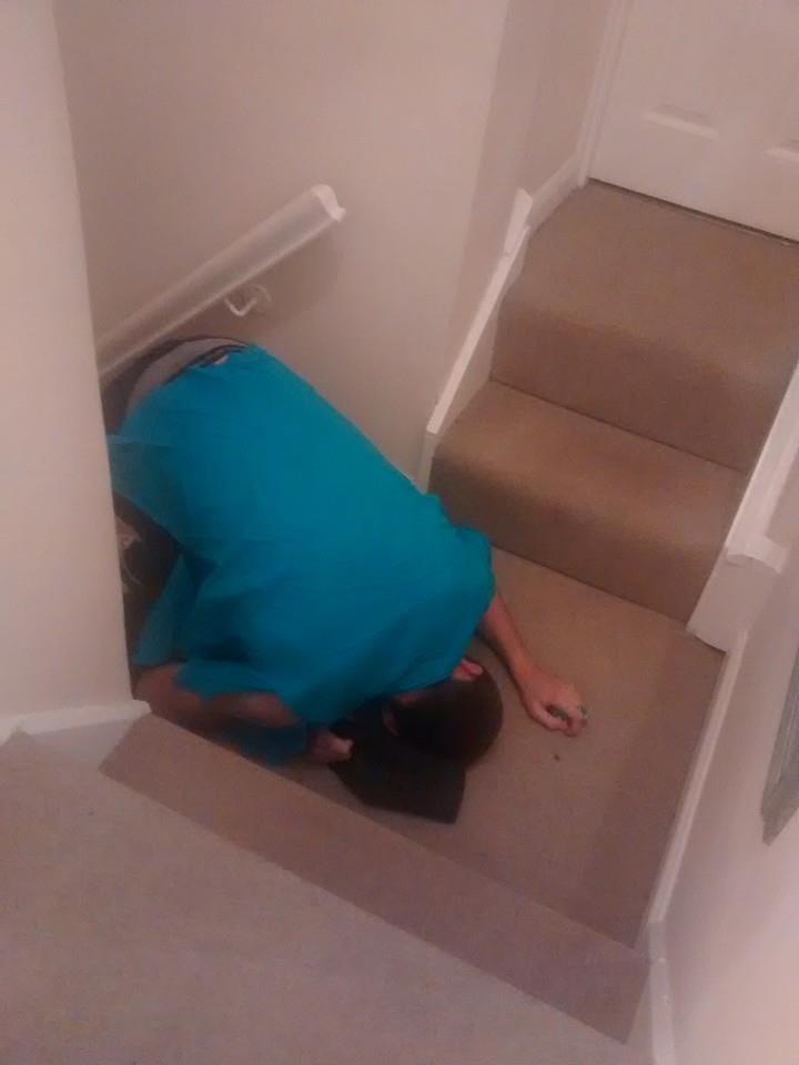 Crying on the stairs isn't the way forward