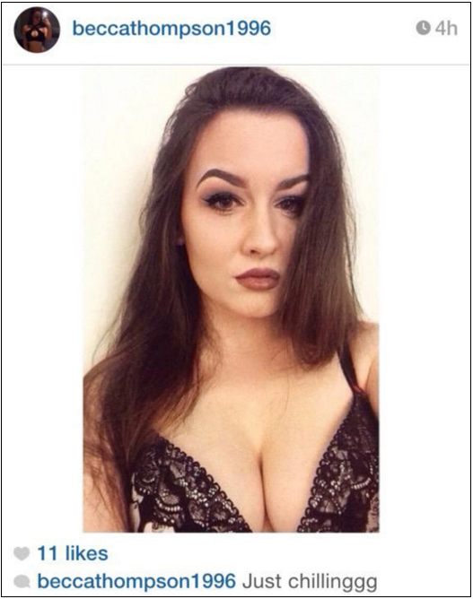 No, 'Becca', you're not the one who's 'just chilling'