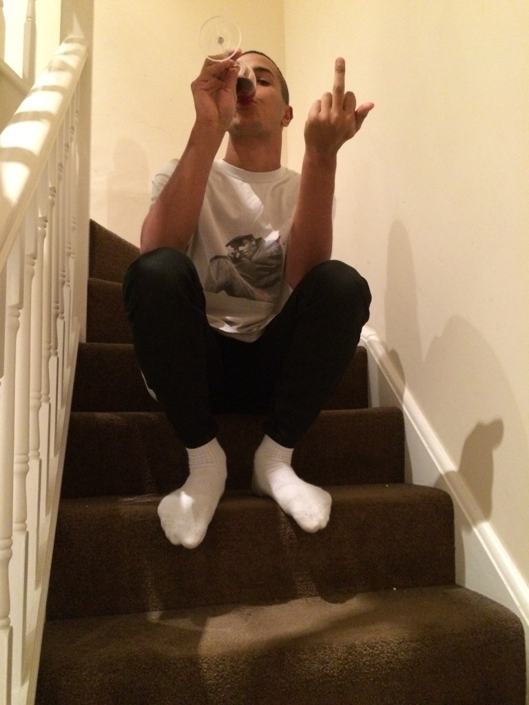 One finger for me, one for the world