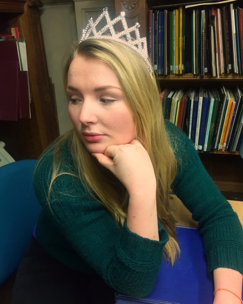 You can't even imagine what it's like to wear a tiara in the library